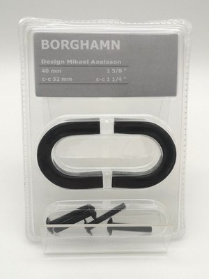 IKEA BORGHAMN 2er Pack Griffe schwarz 40 mm Metod Küche Möbel 003.160.47 Stahl