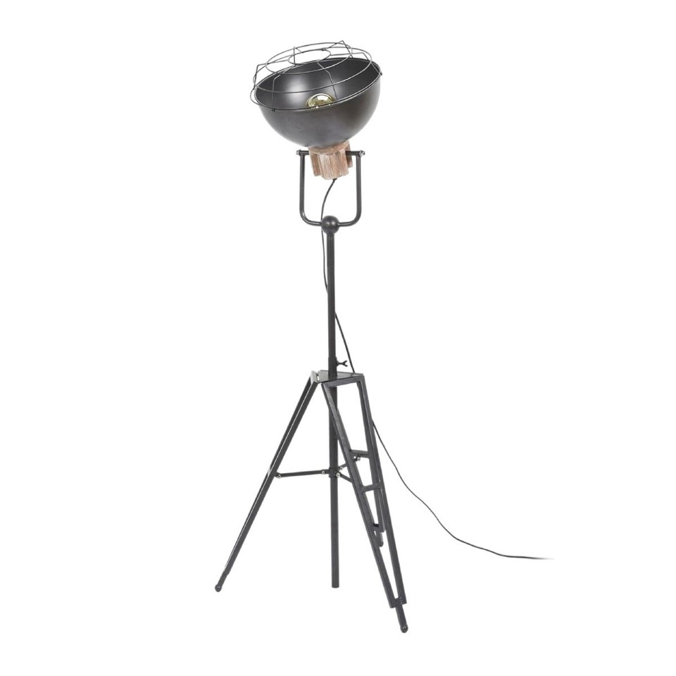 Lampadaire Industriel "Trépied" 124cm Gris
