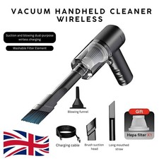 Powerful Car Vacuum Cleaner Wet/Dry Cordless Strong Suction Handheld Cleaning UK