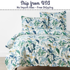 The Company Rifle Paper Co. Peacock Classic Smooth Sateen Duvet Cover - Ivory