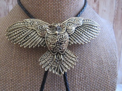 Gold Bolo Tie Necklace Wedding Nordic Witch Necktie Jewelry N6455