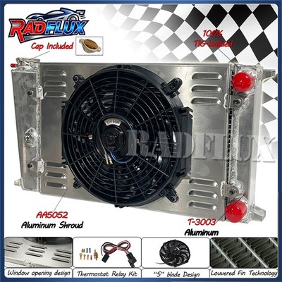 For 1975-1981 VW Golf MK1 Jetta Scirocco GTI 1.6L 1.8L Radiator +Shroud Fan +Kit