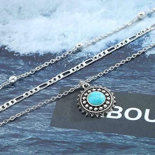 Collana multifilo turchese - Collana "Turchese solare - Immagine 2 di 4