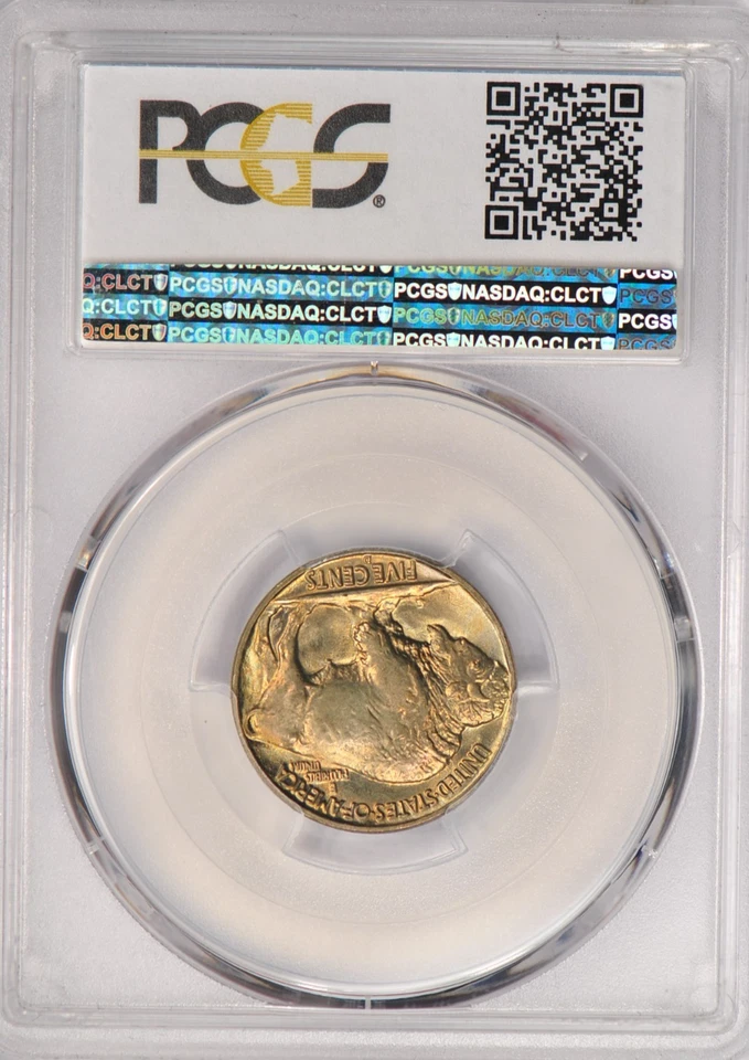 1938 D Buffalo Nickel PCGS CAC MS67+ MS 67 PLUS Rare Coin Toned 5C - Image 2 of 2