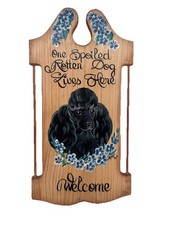 1994  One Spoiled Rotten Dog Lives Here  Welcome Poodle Wood Handpainted Sign