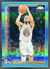 2025-26 Topps Chrome Update Stephen Curry Teal Refractor #/299 Warriors