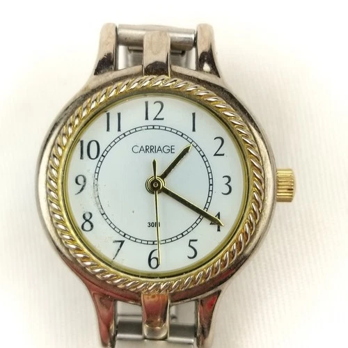 Carriage By Timex Womens Gold Tone Vintage Watch Needs Battery