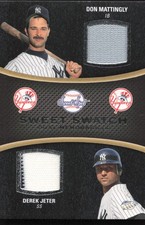 2008 Sweet Spot #DS-MJ Sweet Swatch Dual Memorabilia Derek Jeter, Don Mattingly