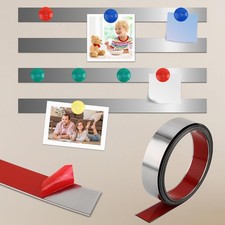 118" x 1.57" Flexible Self Adhesive Metal Strip for Magnets, Peel and Stick Ferr