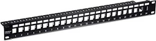TRENDnet 24-Port Blank Keystone Shielded 1U Patch Panel (tckp24s)