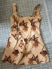 PrettyLittleThing Nude Floral Corset A Line Shift Dress