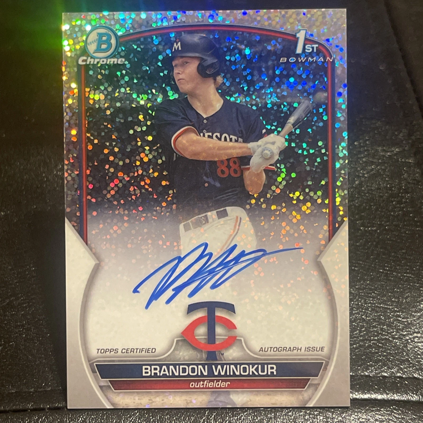 2023 Bowman Chrome Draft 1st Brandon Winokur Sparkle Auto /71 Twins