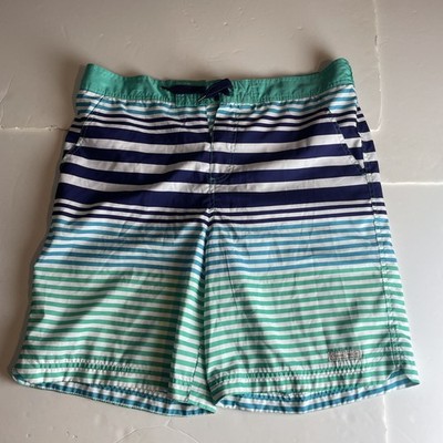 Ocean Pacific Herren Badeshorts Badehose blau grün gestreift Größe W36