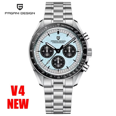 New V5 PD1701 Luxury Men's Quartz Sport Speed Chronograph 100M Waterproof