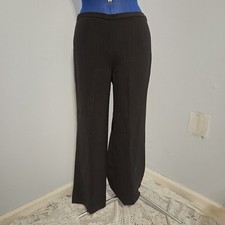 Ann Taylor Factory Vintage Black Shadow Pinstripe Slacks Size 8P