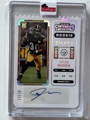 2022 Panini Contenders Rookie Ticket Jaylen Warren #286 Stub /30 Steelers
