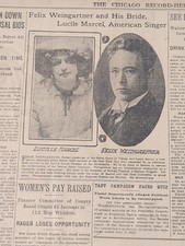 30 JAN 1913 PAGE JOURNAL #3014 - LUCILLE MARCEL, CHANTEUSE D'OPÉRA AMÉRICAINE FIANCÉE