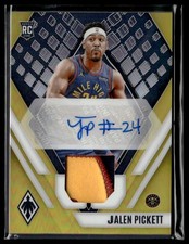 2023-24 Panini Phoenix Rookie Jersey Autographs Gold Jalen Pickett Rookie Auto