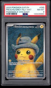 2023 POKEMON SVP EN PIKACHU FELT HAT X VAN GOGH 085 PSA 8