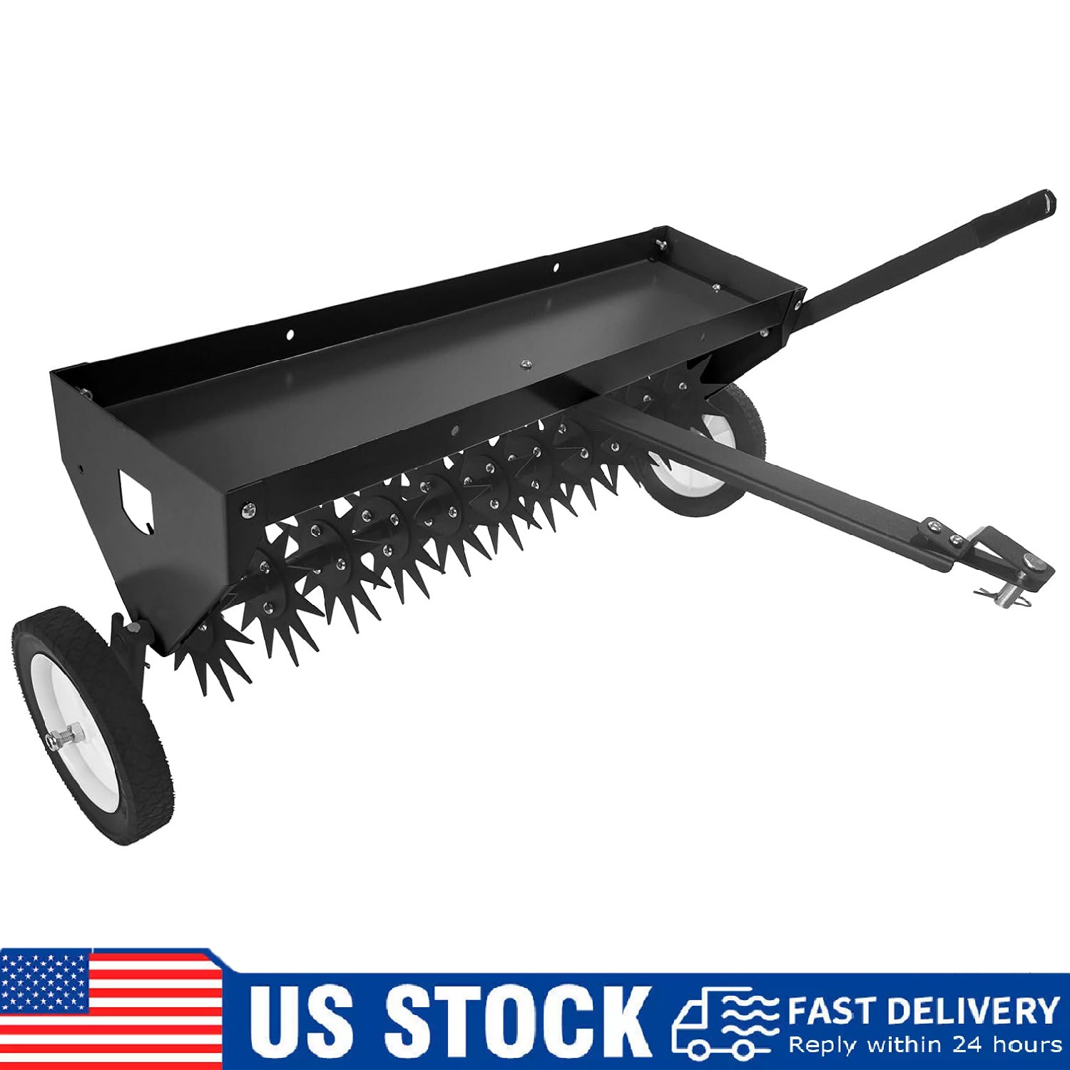 40" Tow Behind Plug Aerator ,Durable Lawn Aerator Soil Penetrator Tractor Farm