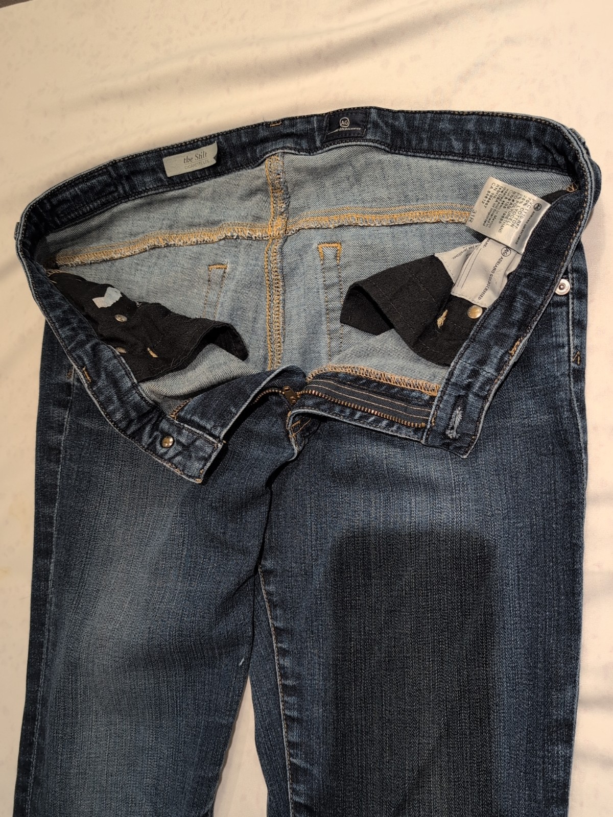 Women's Adriano Goldschmied "The Stilt Cigarette" Skinny Jeans Tg 25 Meas 27x29 thumbnail 9