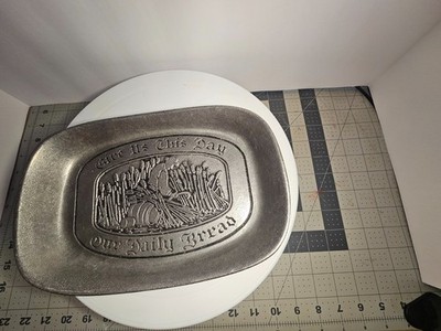 Give Us This Day Our Daily Bread Tray Chadwick Miller Hand Cast Aluminum 1972