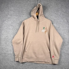 Nike Air Jordan Cactus Jack Travis Scott Hoodie Mens Large L Brown Sweatshirt