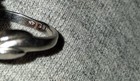 Vtg Signed 18KT GE Fabulous Solitaire Large Sparkly Crystal Ring, Split Shank, 9 — photo 9