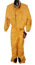 Kaelin Yellow Entrant GII FullBody Ski Suit Mens Medium Insulated VTG 80s NOS