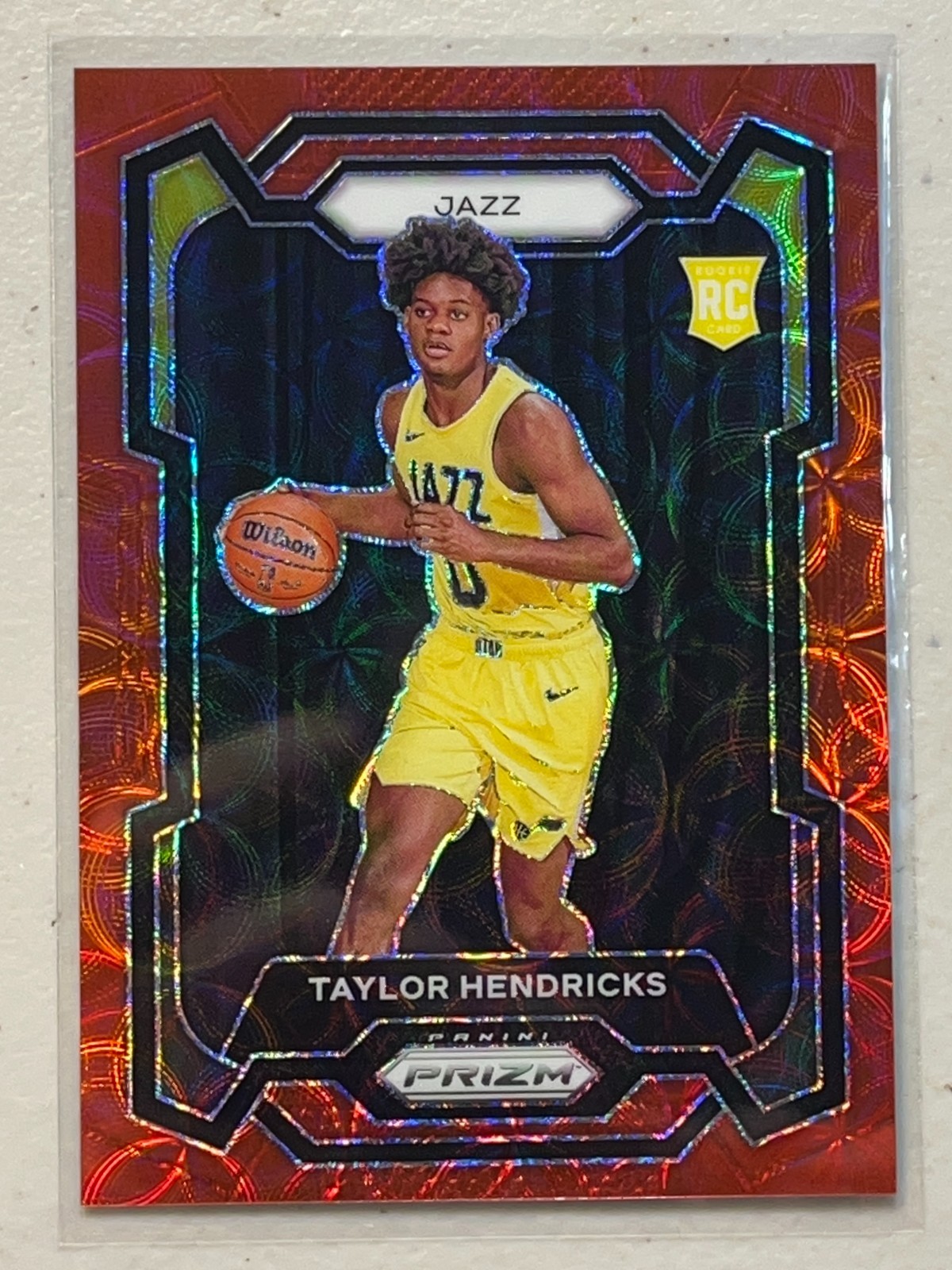 Taylor Hendricks 2023-24 Panini Prizm /88 Red Choice Rookie RC #161 Utah Jazz