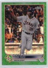2022 Topps Chrome Logofractor Edition Green Refractor 7/99 Jose Siri #9 4z8