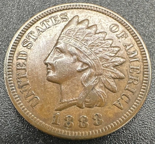 1888 Indian Head Cent AU Condition BN