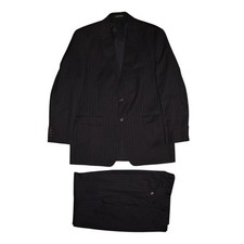 LAUREN RALPH LAUREN $495 Navy Pinstripe Wool Suit 2 Piece Pants Blazer Men