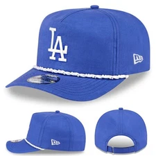 New Era L.A Dodgers Blue Strapback Hat MLB League Pearl Rope Golfer A Frame Cap