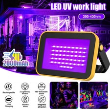 40W 395nm UV Black Light Bar LED Flood Light DJ Stage Party USB Blacklight