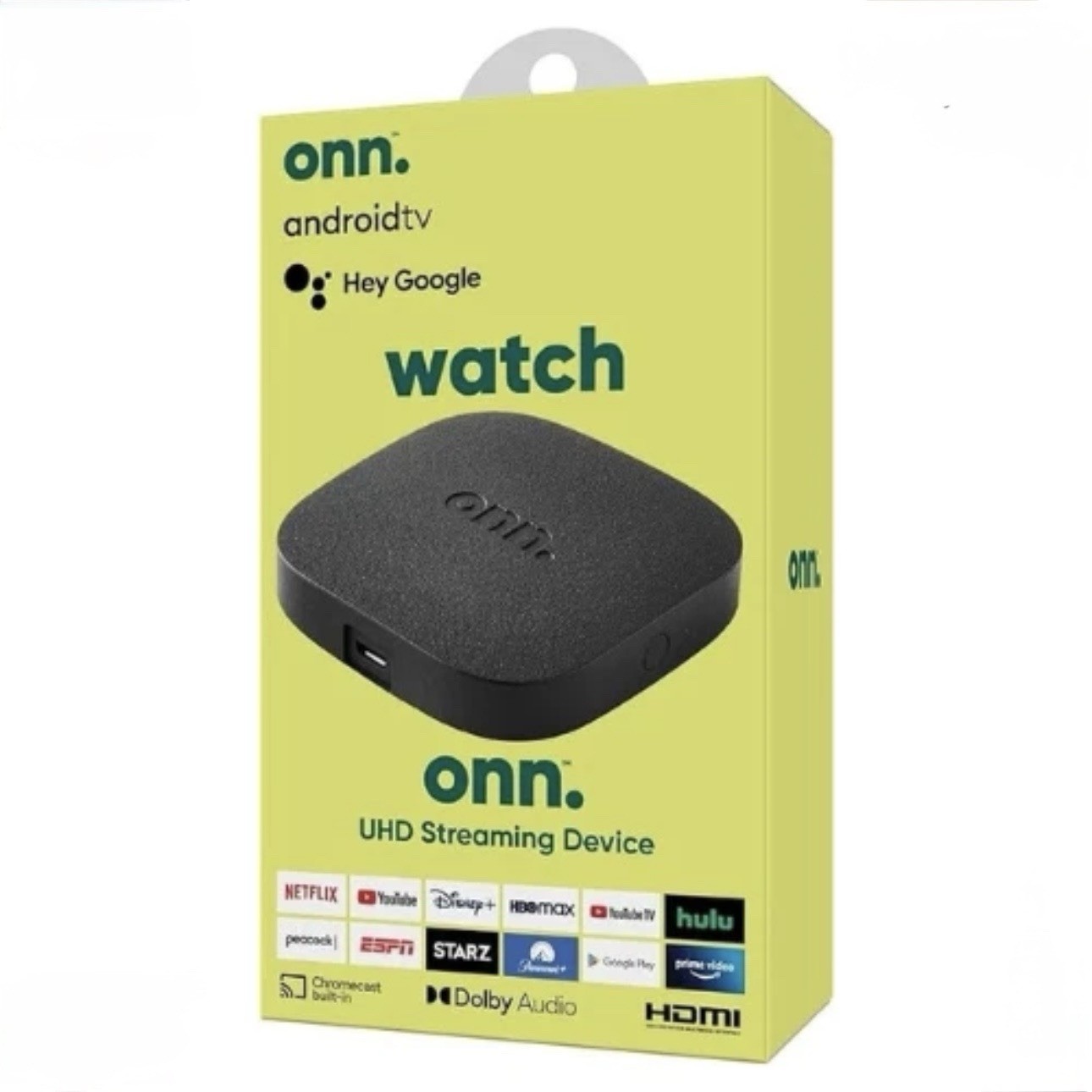 ONN Streaming Box 4K GEN. Streaming Wi-Fi Android TV UHD Google TV Device NEW