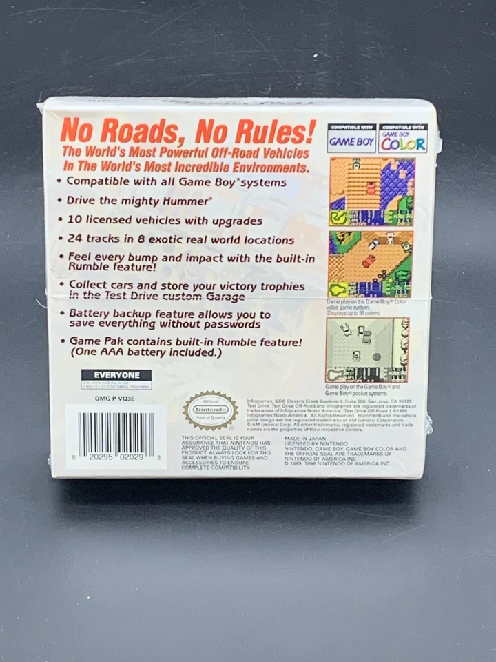 TEST DRIVE OFF-ROAD 3 Rumble Factory Sealed 1999 NINTENDO Game Boy Color - Image 2 of 4