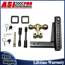 Adjustable Trailer Hitch Tow Hitch Ball Mount 2in Receiver 14000 lb 8in Drop NEW