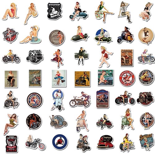 100Pcs Sexy Women Cool Vinyl Decal Graffiti Stickers Bomb Skate Laptop Guitar UK - Picture 2 of 10