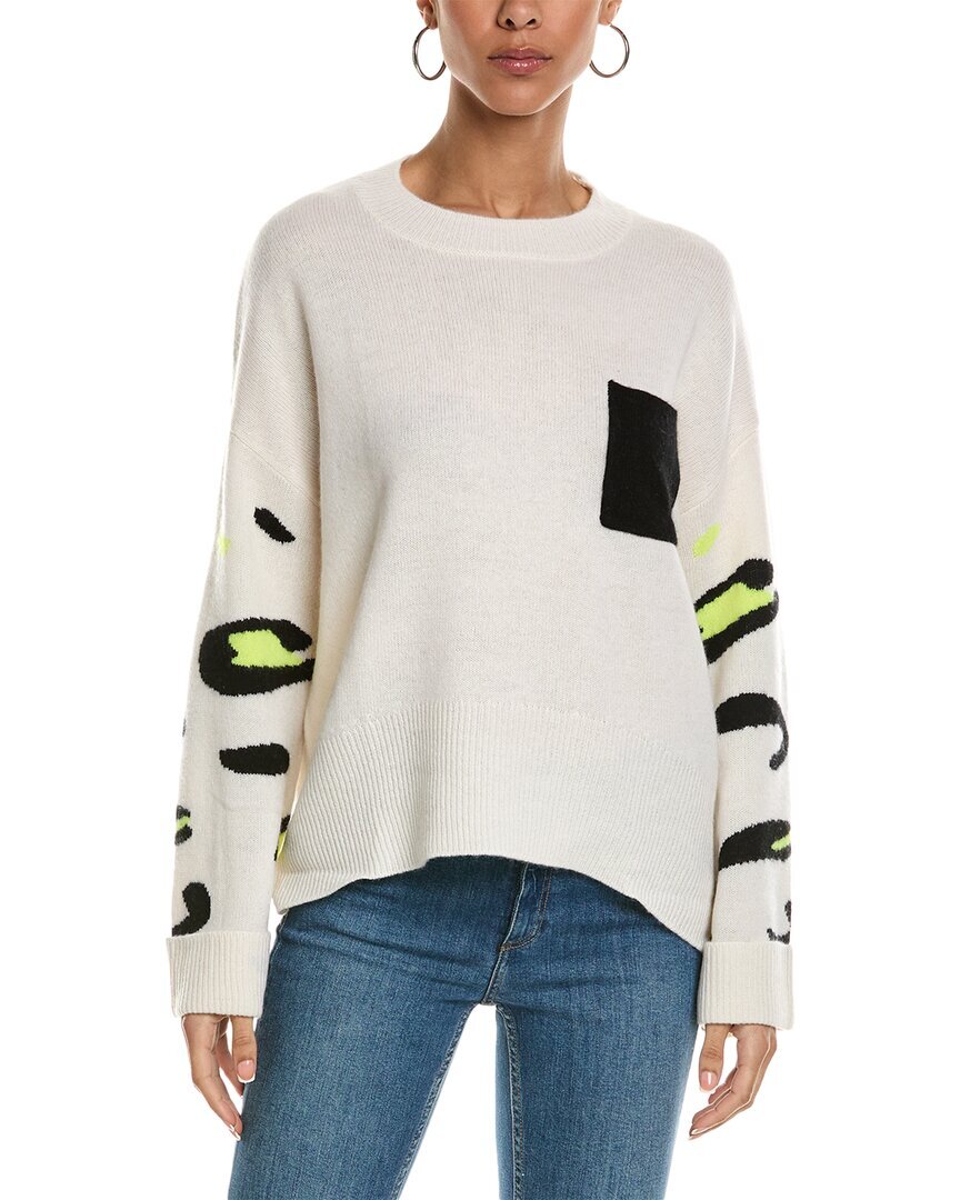 Броди Кашемир Рысь Парень Кашемировый Свитер Женский Белый S