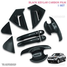 Black Carbon Handle Bowl Insert Cover Trim Fit Nissan Juke Hatckback 2010-2016