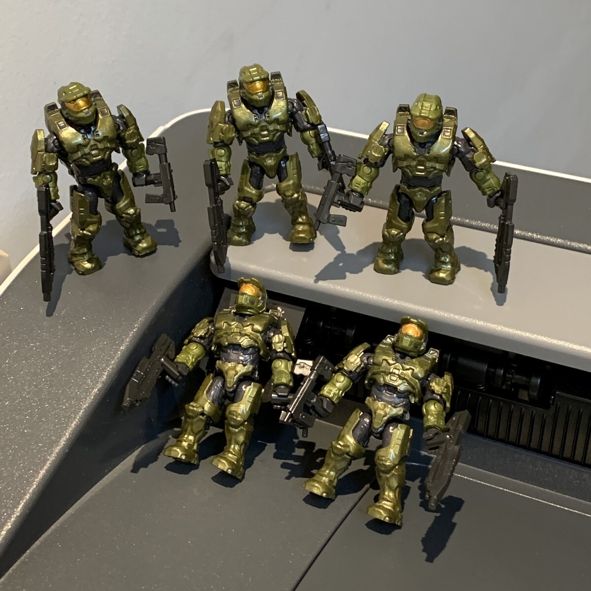 5 Figure Mega Construx Halo Jackal Cecchino, MINI BUILDING BLOKS UNSC, Giocattolo 1.75 Inch - Foto 1