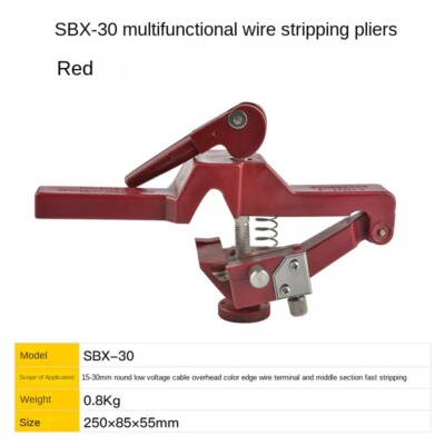 Manual Multifunctional Rotary Wire Stripper High Voltage Cable Stripping Pliers