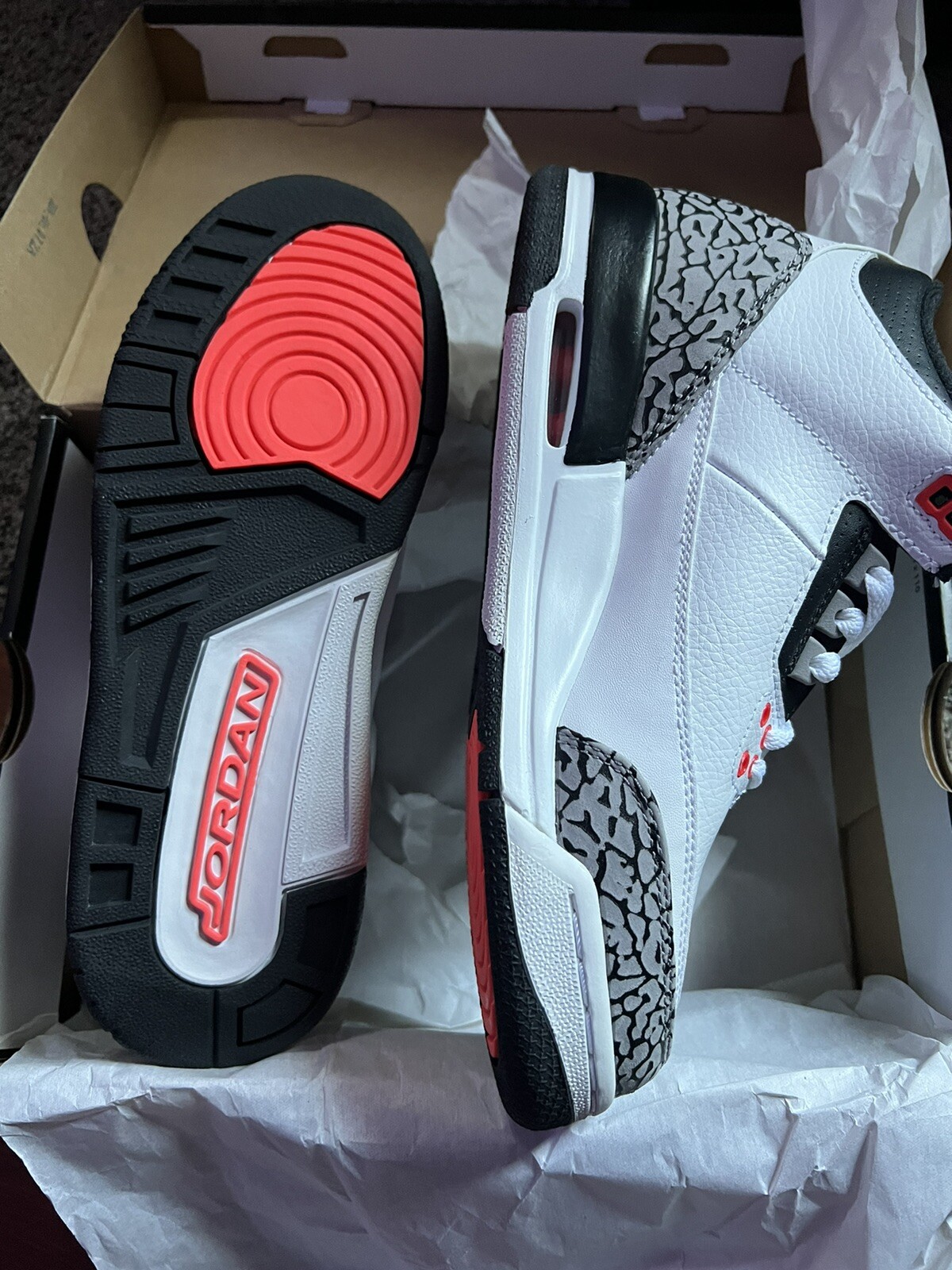 Rare DS Brand NEW AIR JORDAN RETRO 3 INFRARED 23 GS 6y 398614-123 2013 deadstock image 6