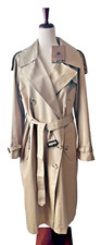Waidongbei Classic Double-breasted Trench Coat Women’s Nwt Size 10 Tan