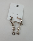 Loren Stewart Sterling Silver Puff Chain Huggie Earrings — photo 4