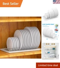 Durable 1-Pack Plate Drying Rack with Drainboard - Perfect for Modern Kitchens