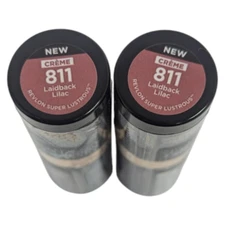 2 x Revlon Super Lustrous Lipstick, Creamy Formula, #811 Laid Back Lilac 0.15 oz