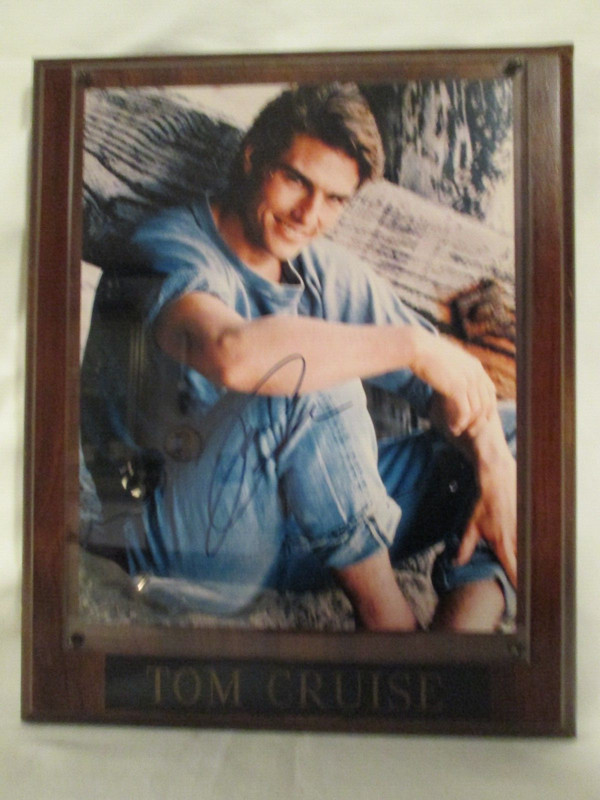Large Vintage Early Framed 13 X 10.5 Autograph of Tom Cruise with COA