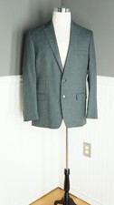 Chaps Ralph Lauren Men's 2 Button Blazer Gray Houndstooth Jacket Size 42R